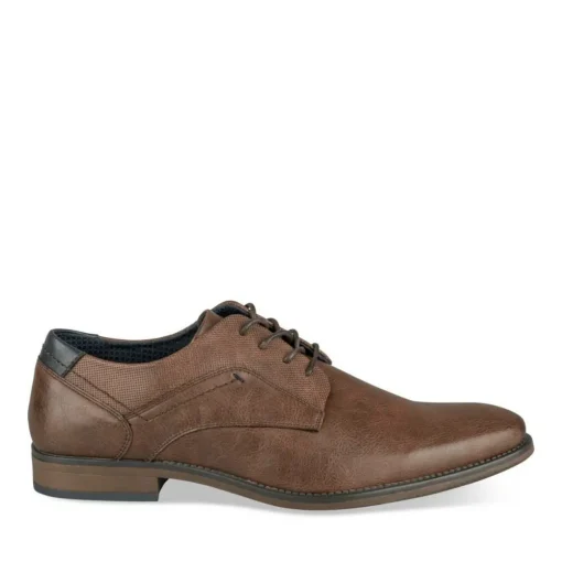Derbies MARRON Homme Motif Uni Lacets