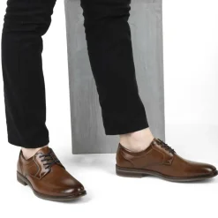 Derbies MARRON Homme Motif Uni Lacets