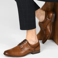 Derbies MARRON Homme Motif Uni Lacets