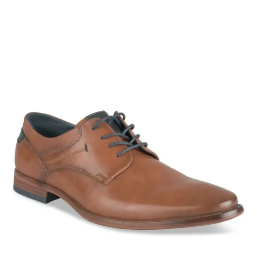 Derbies MARRON Homme Motif Uni Lacets