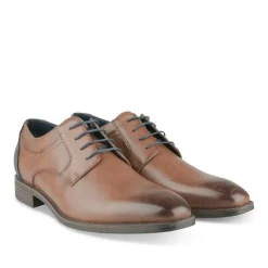 Derbies MARRON Homme Motif Uni Lacets