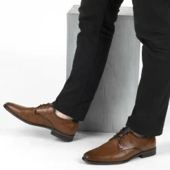 Derbies MARRON Homme Motif Uni Lacets