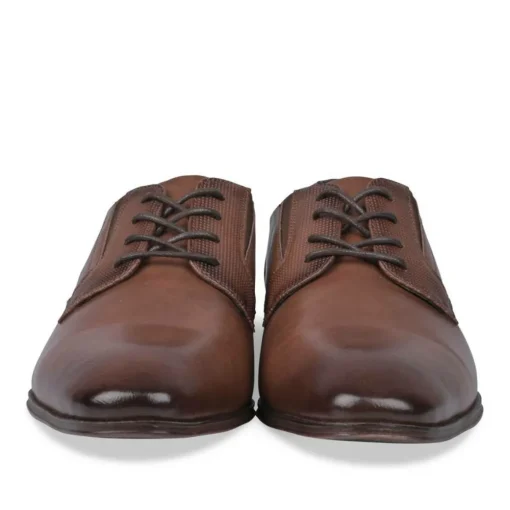 Derbies MARRON Homme Motif Uni Lacets