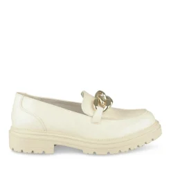 Derbies Mocassin BEIGE Fille Motif Chaîne A Enfiler