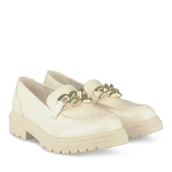 Derbies Mocassin BEIGE Fille Motif Chaîne A Enfiler