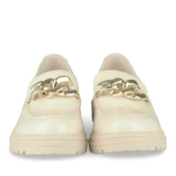 Derbies Mocassin BEIGE Fille Motif Chaîne A Enfiler
