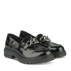 Derbies Mocassin NOIR Fille Motif Chaîne A Enfiler