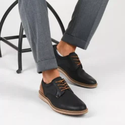 Derbies NOIR DENIM SIDE