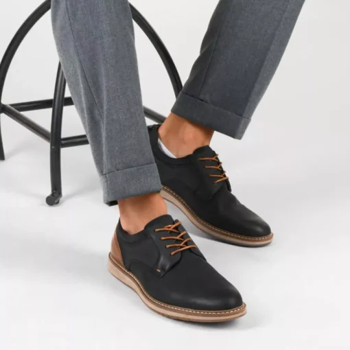Derbies NOIR DENIM SIDE