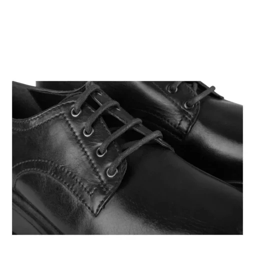 Derbies NOIR Femme CUIR Motif Uni Lacets