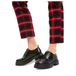 Derbies NOIR Femme CUIR Motif Uni Lacets