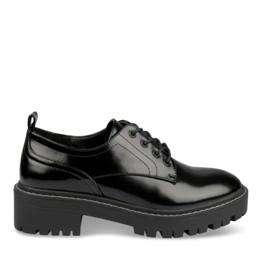 Derbies NOIR Femme Lacets