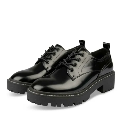 Derbies NOIR Femme Lacets