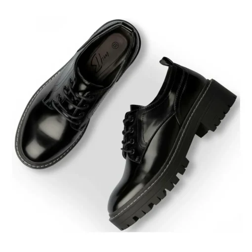 Derbies NOIR Femme Lacets