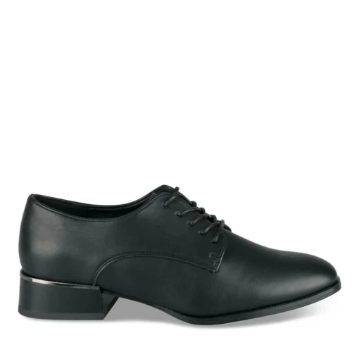 Derbies NOIR Femme Motif Uni A Enfiler