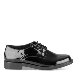 Derbies NOIR Femme Motif Vernis Lacets