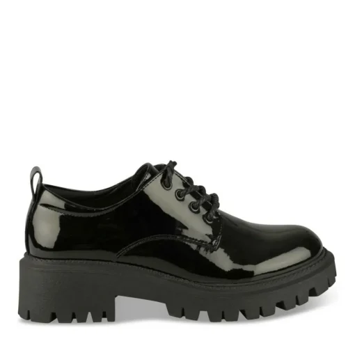 Derbies NOIR Femme Motif Uni A Enfiler