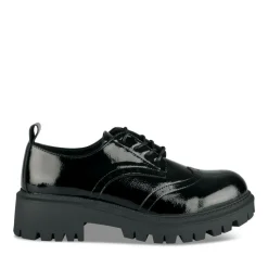 Derbies NOIR Femme Motif Vernis Lacets