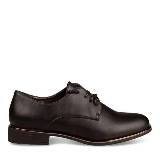 Derbies NOIR Femme Motif Uni Lacets
