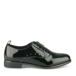 Derbies NOIR Femme Motif Clouté Fermeture éclair