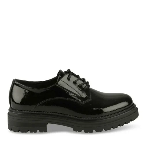 Derbies NOIR Femme Motif Uni Lacets