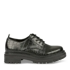 Derbies NOIR Femme Motif Animal