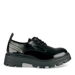Derbies NOIR Femme Motif Vernis A Enfiler
