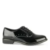 Derbies NOIR Femme Motif Vernis Lacets