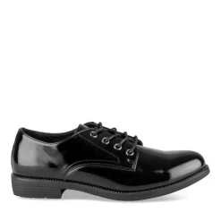 Derbies NOIR Femme Motif Vernis Lacets