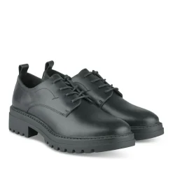 Derbies NOIR Femme Motif Uni Lacets