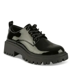 Derbies NOIR Femme Motif Uni A Enfiler