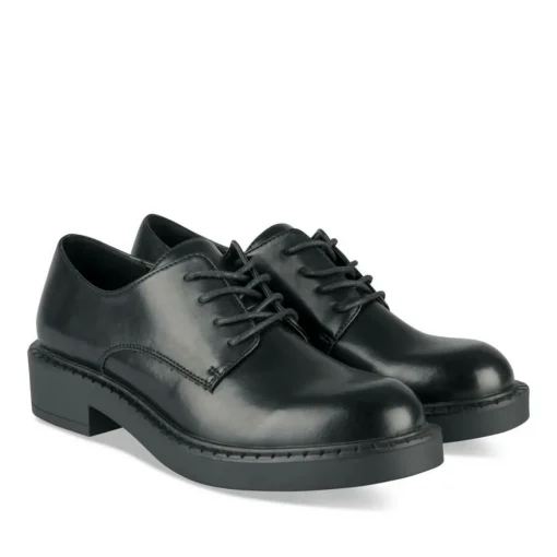 Derbies NOIR Femme Motif Uni Lacets