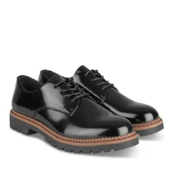Derbies NOIR Femme Motif Uni Lacets
