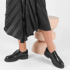 Derbies NOIR Femme Motif Uni Lacets