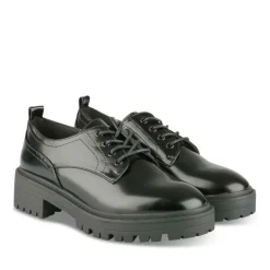 Derbies NOIR Femme Motif Uni Lacets