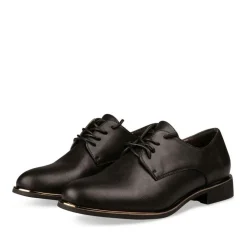 Derbies NOIR Femme Motif Uni Lacets