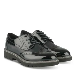 Derbies NOIR Femme Motif Uni Lacets