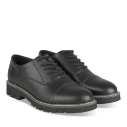 Derbies NOIR Femme Motif Uni Lacets