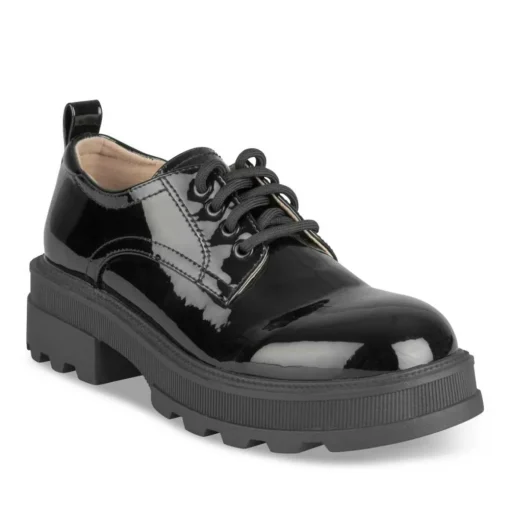 Derbies NOIR Femme Motif Uni Lacets