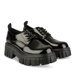 Derbies NOIR Femme Motif Uni Lacets