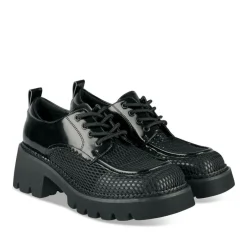 Derbies NOIR Femme Motif Uni Lacets