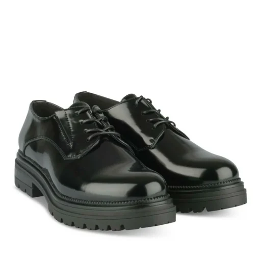 Derbies NOIR Femme Motif Uni Lacets