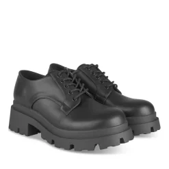 Derbies NOIR Femme Motif Uni Lacets