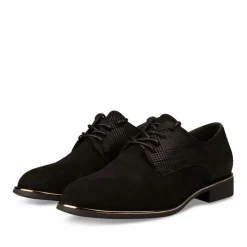 Derbies NOIR Femme Motif Carreaux Lacets