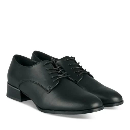 Derbies NOIR Femme Motif Uni A Enfiler