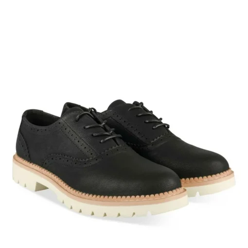 Derbies NOIR Femme Motif Uni Lacets