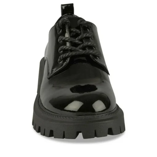 Derbies NOIR Femme Motif Uni A Enfiler