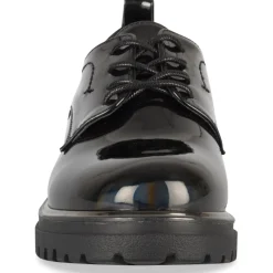 Derbies NOIR Femme Motif Iridescent Lacets
