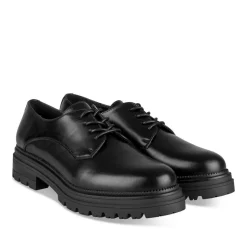 Derbies NOIR Femme Motif Uni Lacets