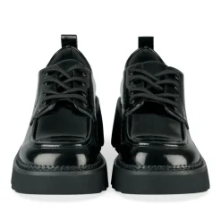 Derbies NOIR Femme Motif Vernis A Enfiler